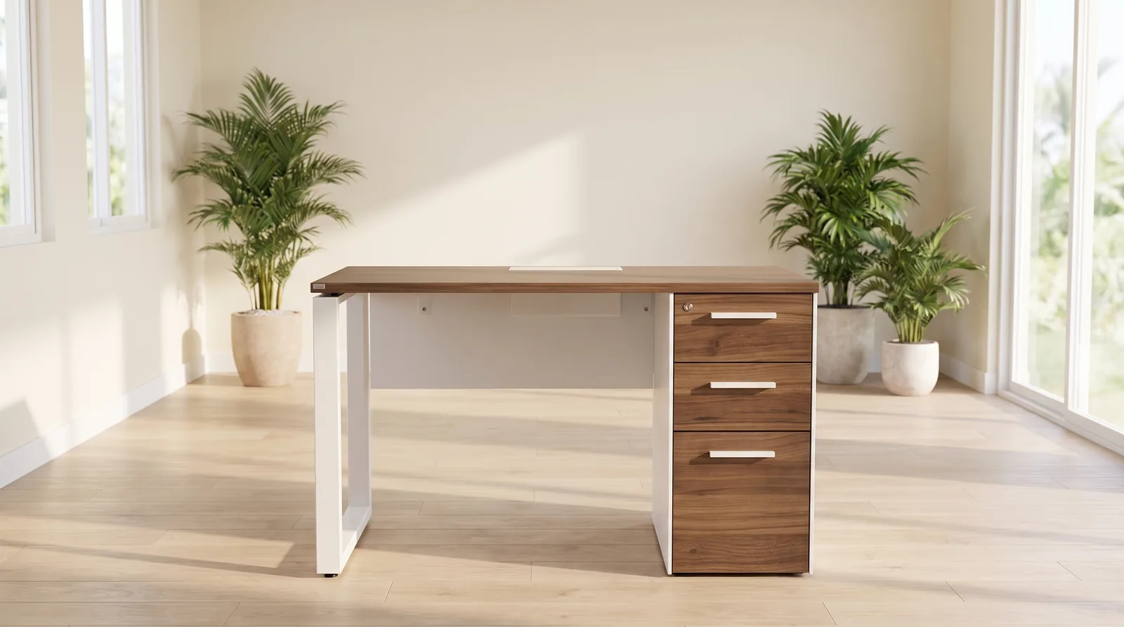 60” x 28” Single Pedestal Desk Ref DL 60 from ETTES Office Furniture