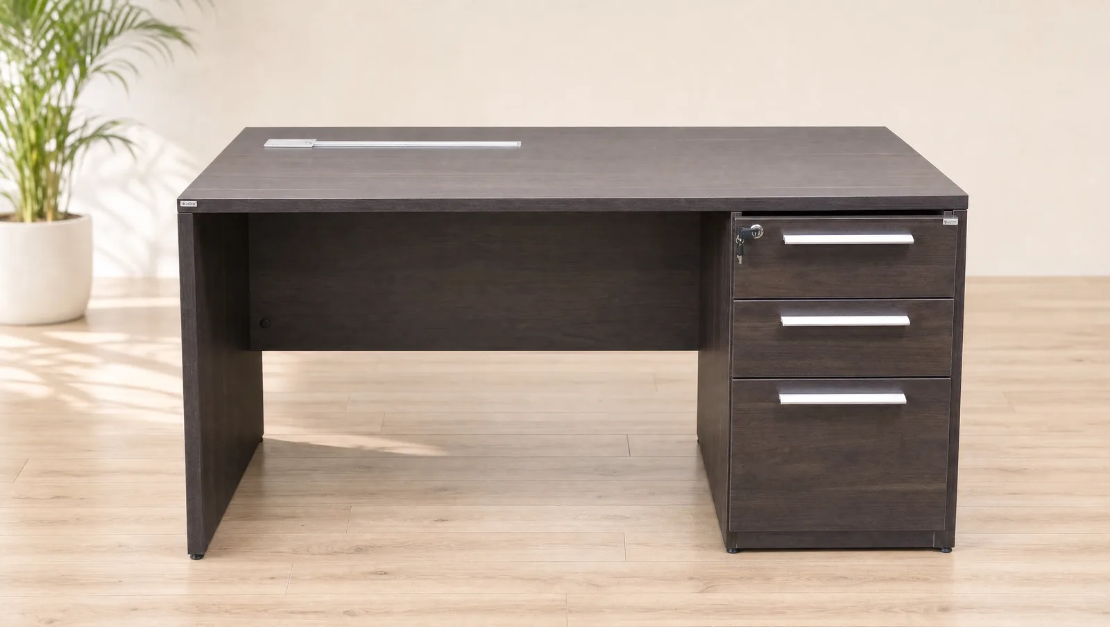 60” x 30” Single Pedestal Desk Ref Hella 60 from ETTES Office Furniture