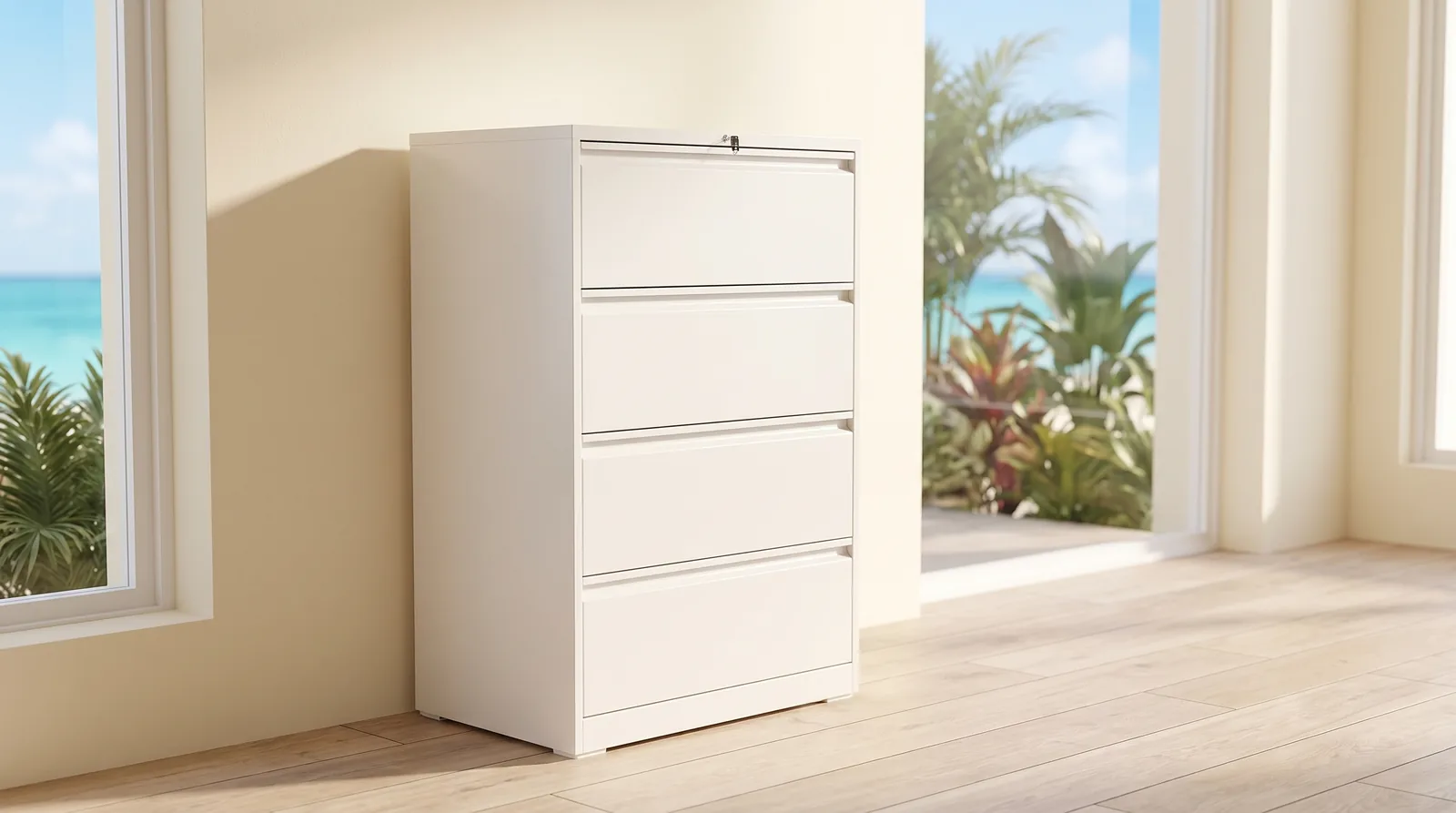 Four Drawer Lateral Filing Cabinet-Ref FC-DD4 from ETTES Office Furniture